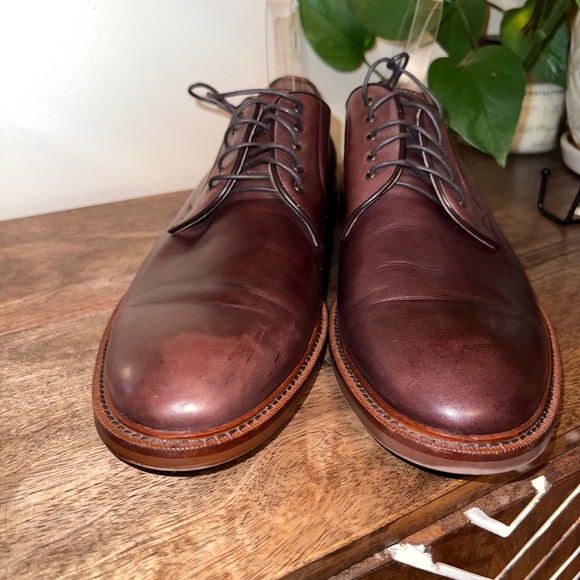Aston Grey Collection Barry Mens Brown Leather Lace Up Dress Shoes Size 11 - Picture 7 of 10